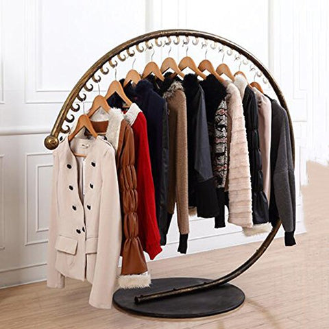 COAT RACK XIA Iron Art Clothes Rack Creativity Hangers Clothes Hanger Landing Indoor Fashion Clothing Display Stand Black Brass White 130120cm(longheight) 160150cm(longheight) Hanger