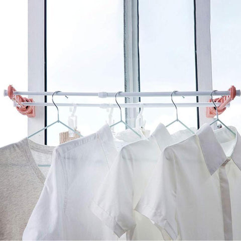 Adjustable Indoor Plastic Drying Rack Window Sill Drying Clothes Rack