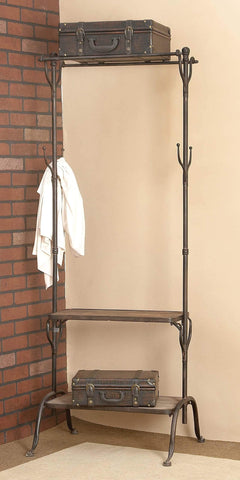 Deco 79 Metal Wood Clothes Rack, 69 by 25-Inch