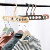 Multi-Functional Nine-Hole Hanger Creative Rotate Clothes Rack Storage Clothes Rack
