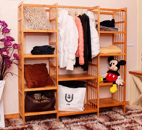 Self-assembly clothes rack and storage