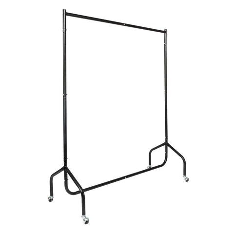 4ft 2 Sections Moveable Portable Clothes Rack Black