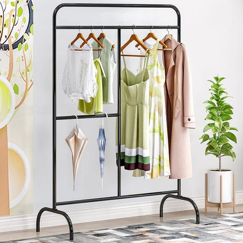 Creative fashion Clothes rack Outdoor balcony storage Shelf Iron art hanger Single rod Drying rack hangers furniture